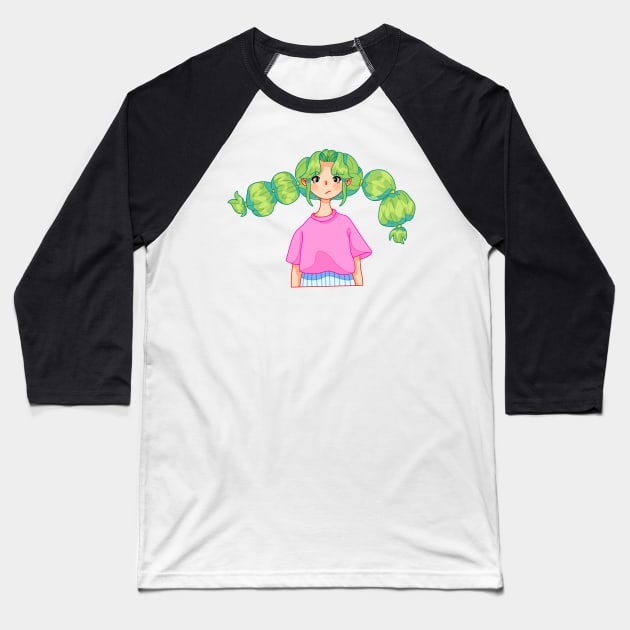 Lazy girl Baseball T-Shirt by Chloedo0dles